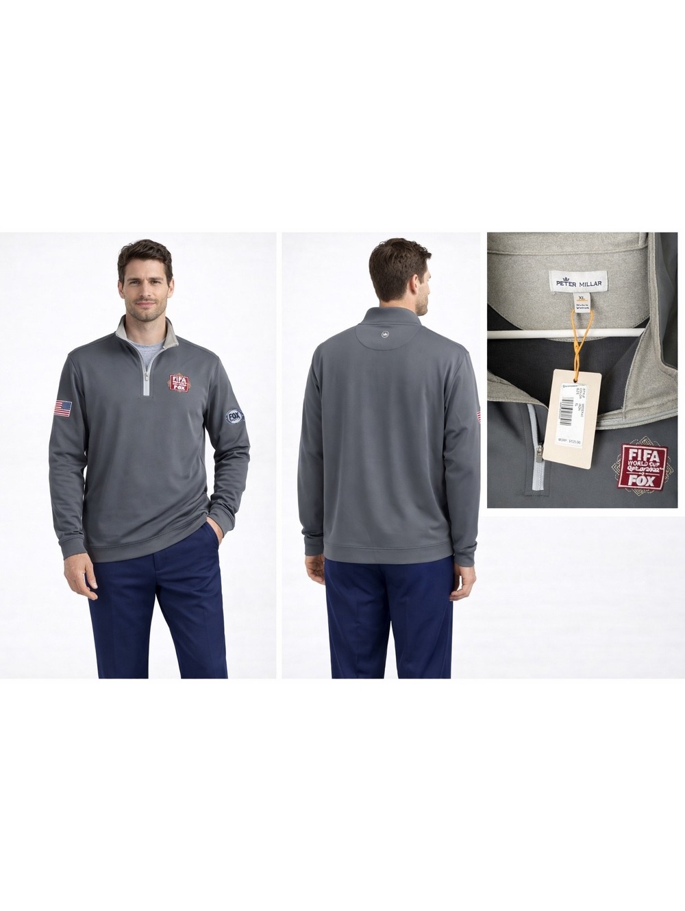 Peter Millar Perth FIFA World Cup Qatar 1/4 Zip Pullover XL